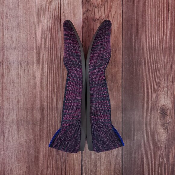 Rothys Womens Sz 7.5 The Point Heather Magenta Slip On Flats Shoes Retired Rare - Picture 9 of 15